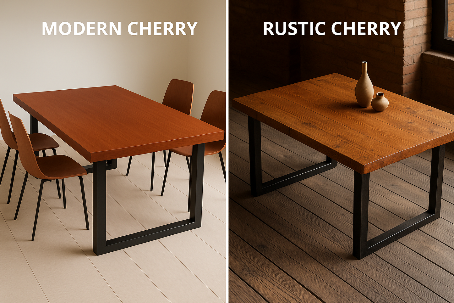Modern Rustic Cherry Dining Wood Table