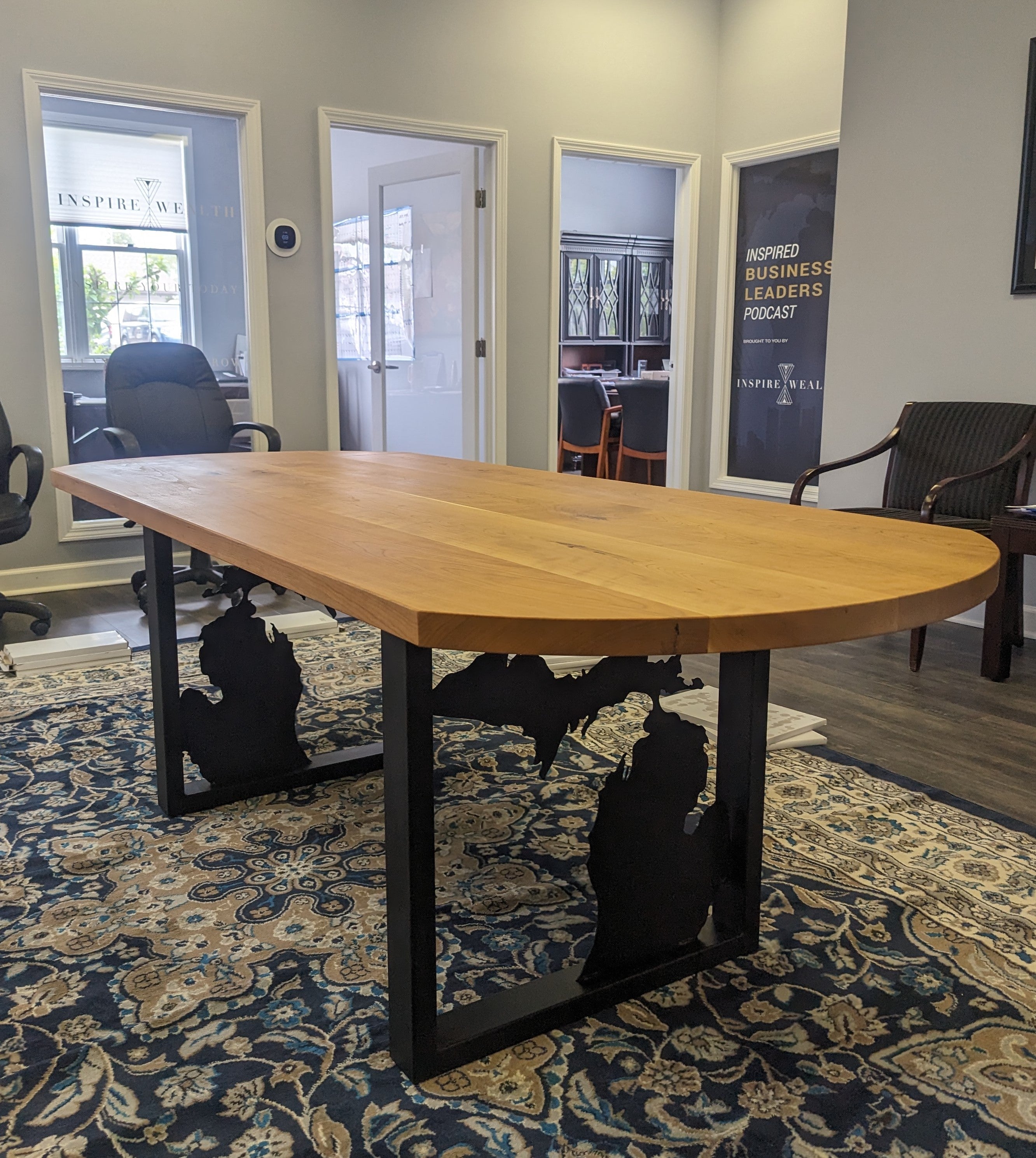 Custom cherry conference table for office