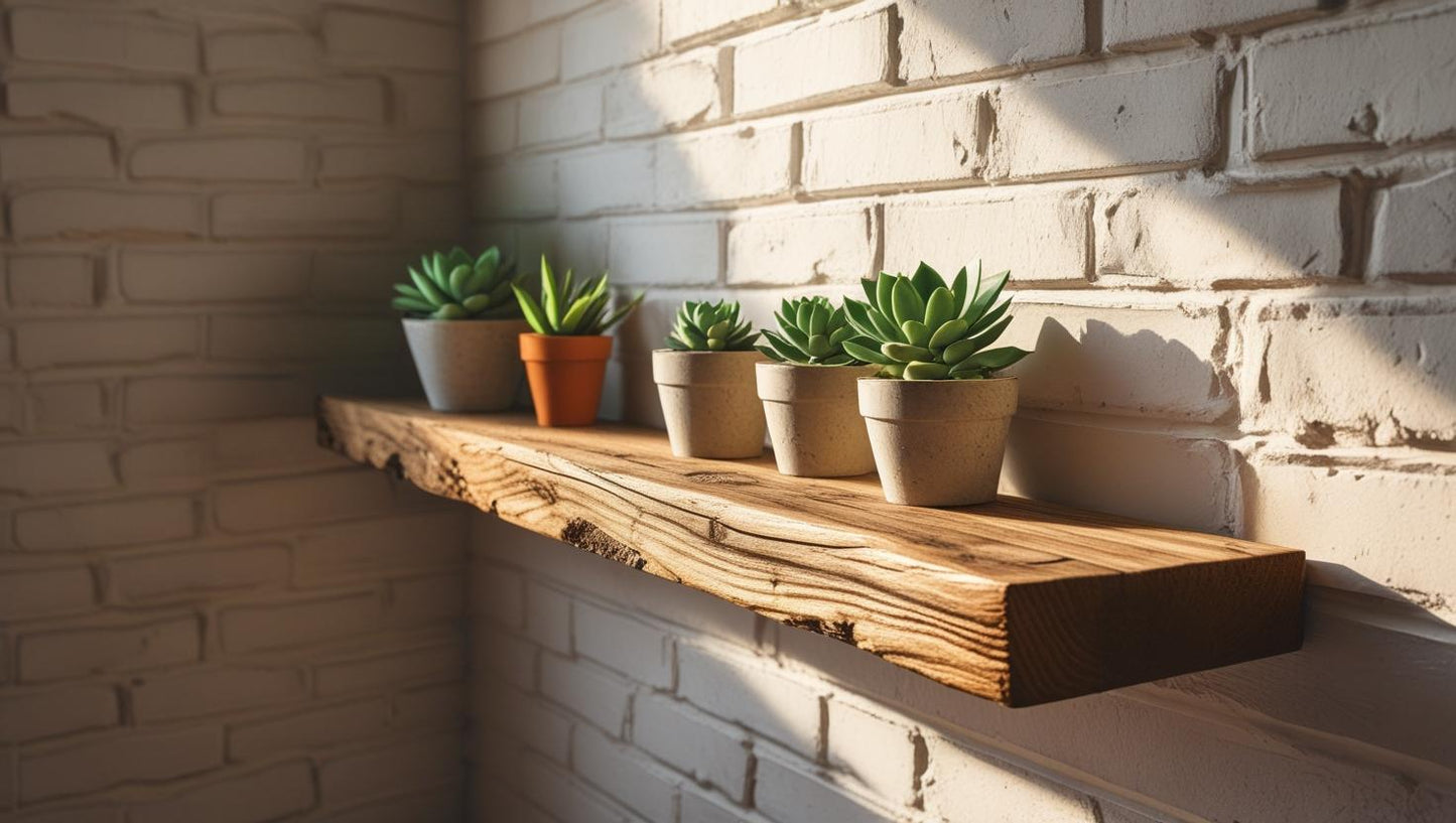 Rustic floating shelf
