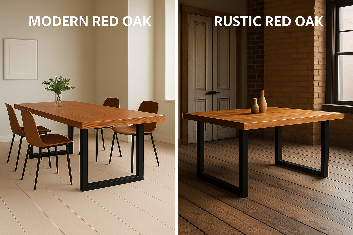 Build Your Own Dining Table - Red Oak Wood