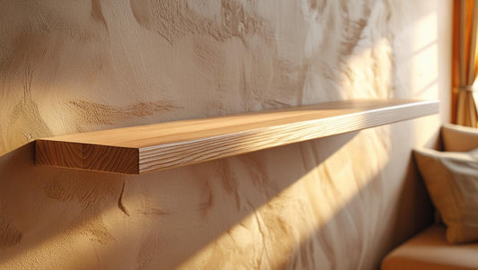 Modern ash floating shelf