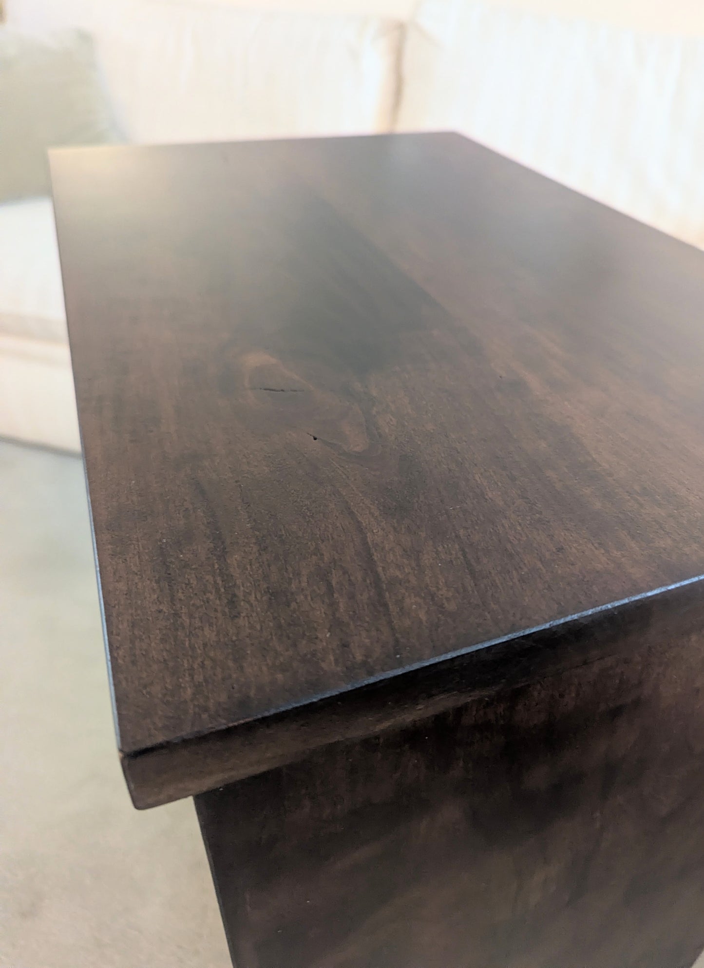Modern Cherry Hardwood Vinyl Record Storage Table