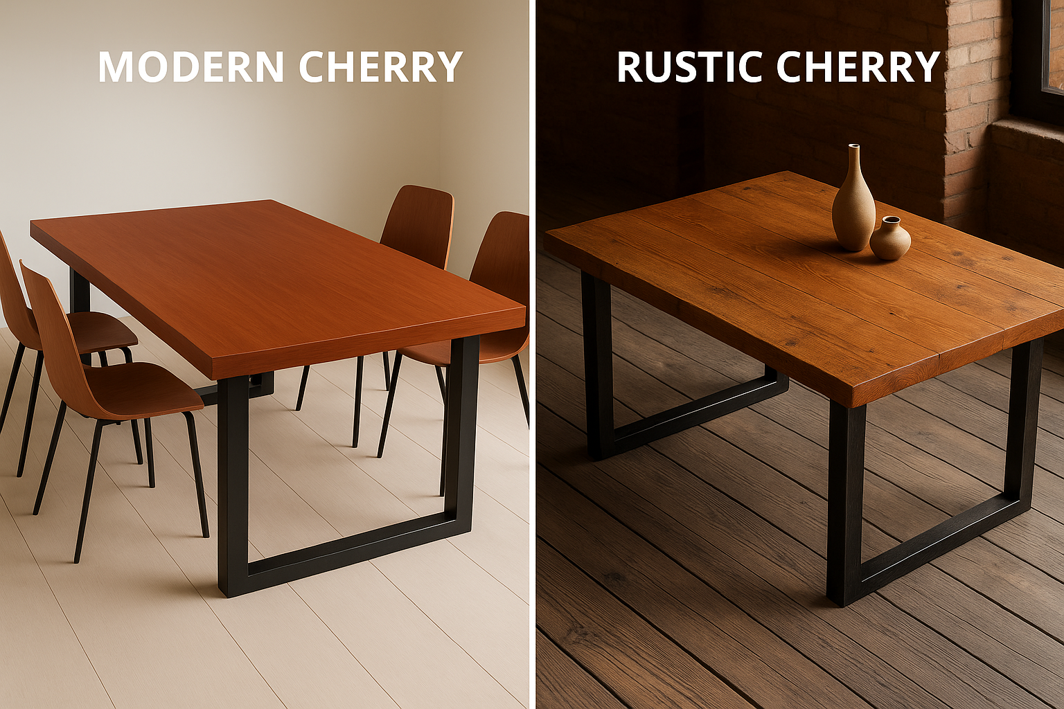 Modern Rustic Cherry Dining Wood Table
