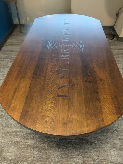 Engraved Cherry Conference Table