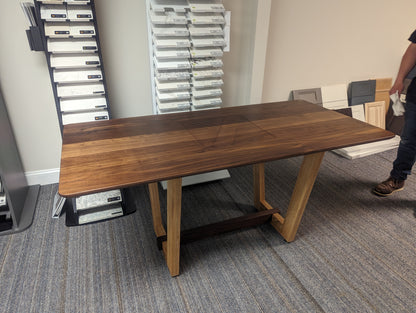 Walnut and ash office furniture conference table