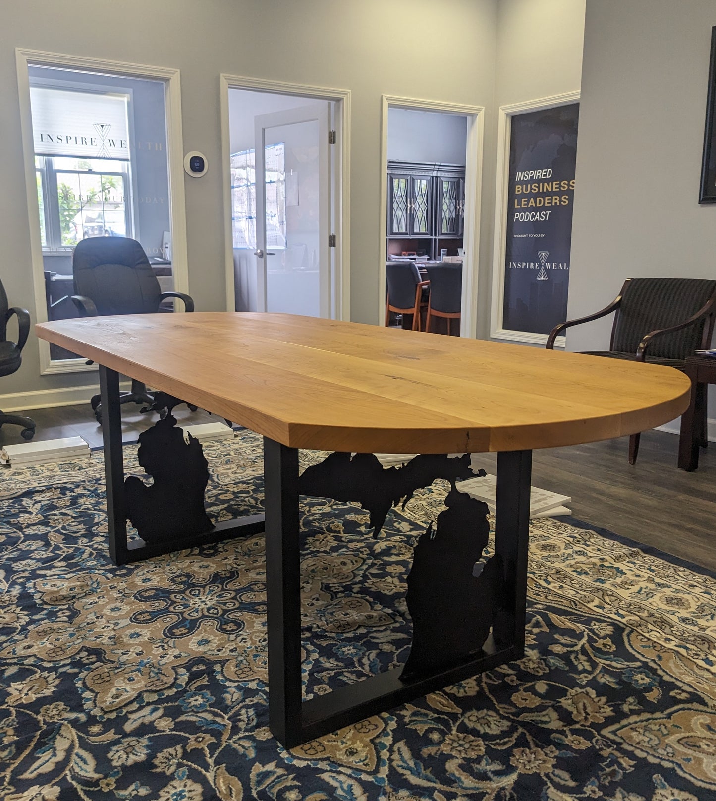 Custom cherry conference table for office