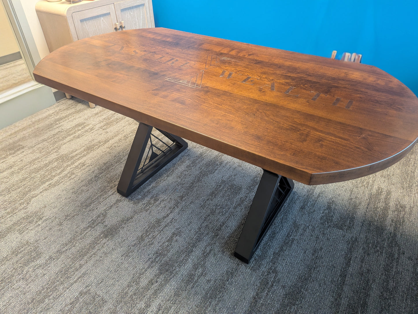 Engraved Cherry Conference Table
