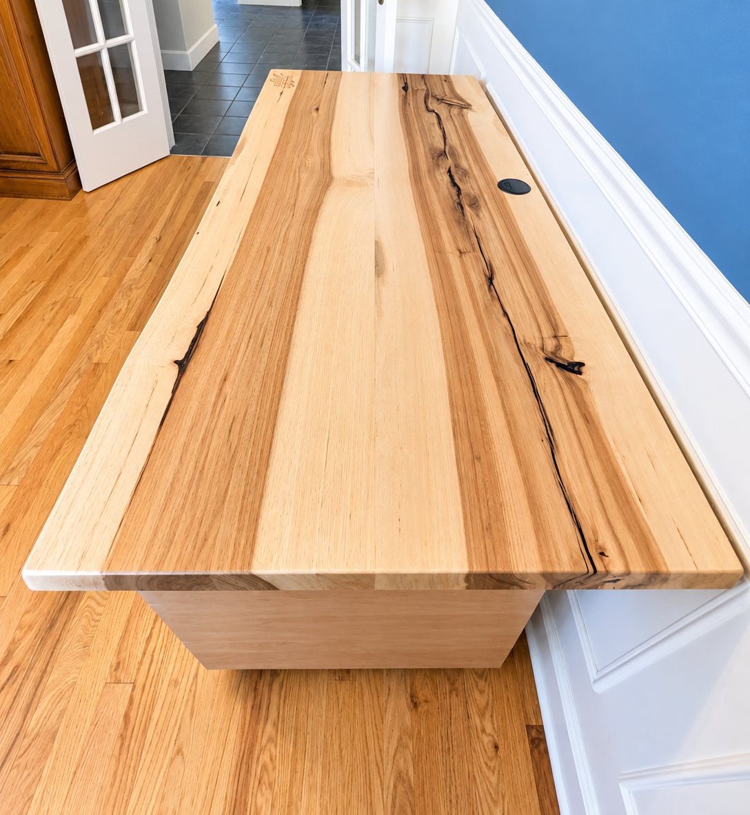 Live Edge Hickory Desk | Custom Office Desk