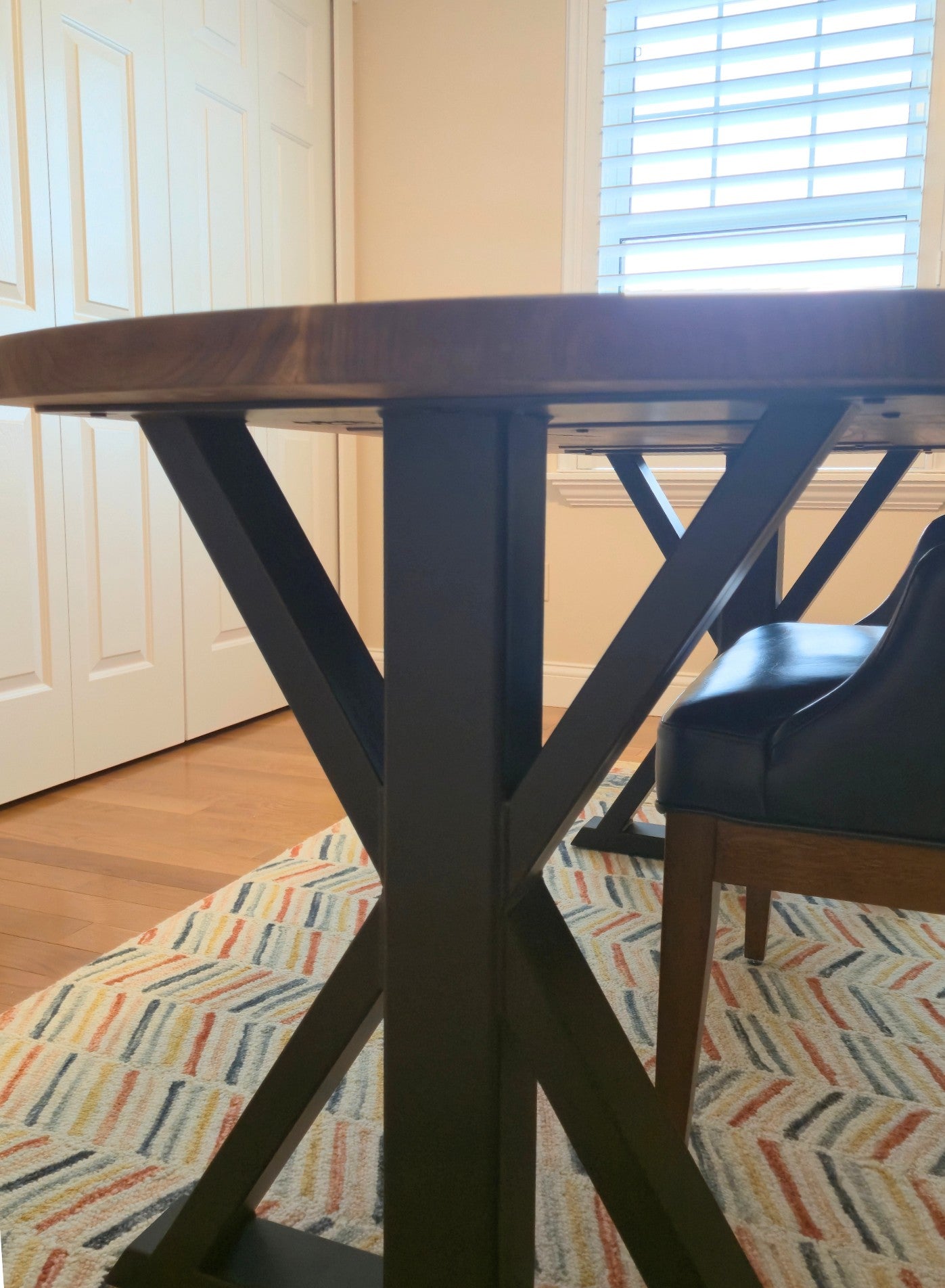 Live Edge Walnut Hardwood Desk with Farmhouse Legs