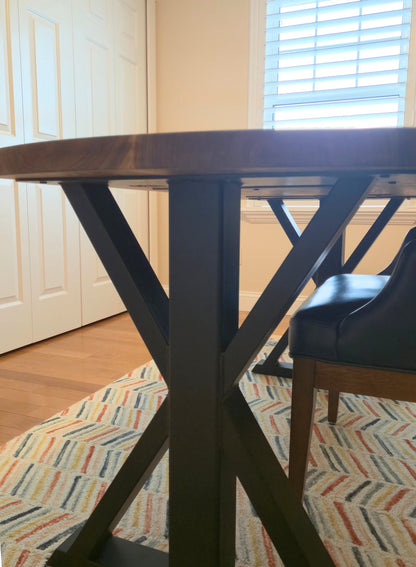 Live Edge Walnut Hardwood Desk with Farmhouse Legs