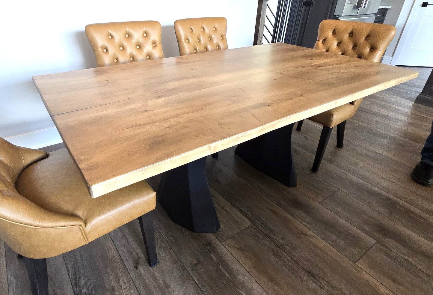 Rustic Live Edge Maple Hardwood Dining Table