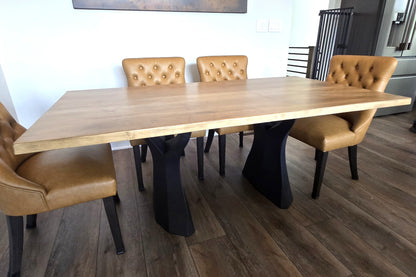 Rustic Live Edge Maple Hardwood Dining Table