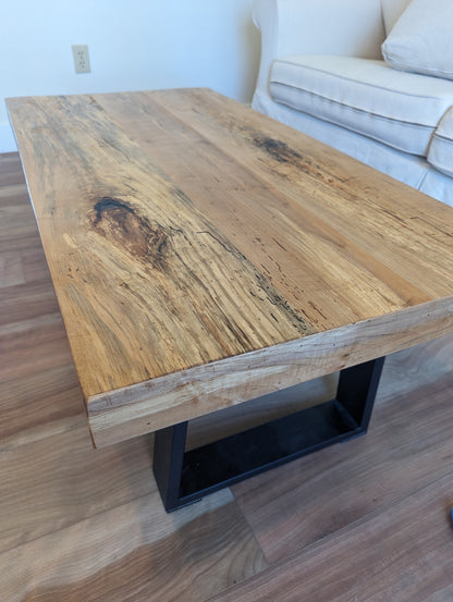 Custom Coffee Table - Spalted Maple w/Modern Design