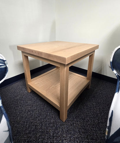 Modern Red Oak Hardwood Side Table