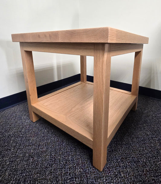 Modern Red Oak Hardwood Side Table