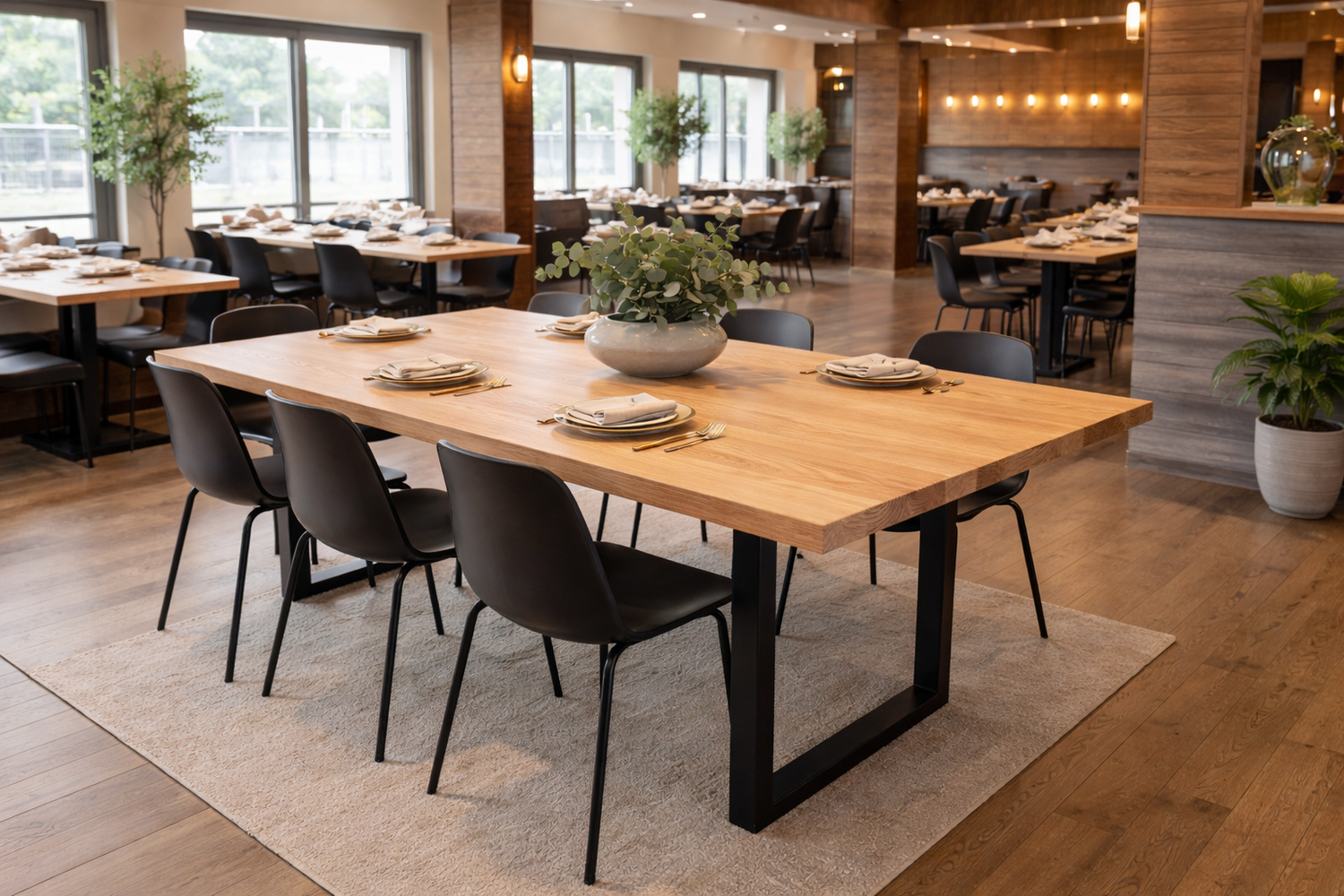 Red Oak Hardwood Dining Table Seats 8 Southeast Michigan Furniture