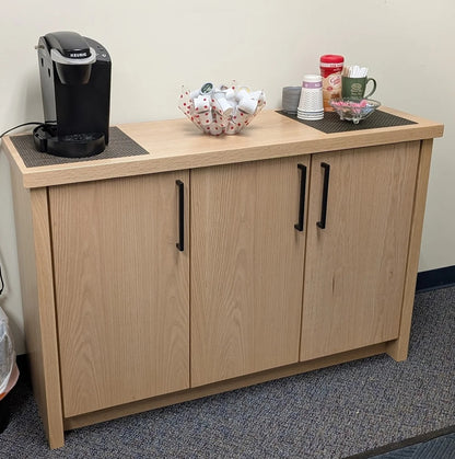 Red Oak Hardwood Coffee Bar Cabinet