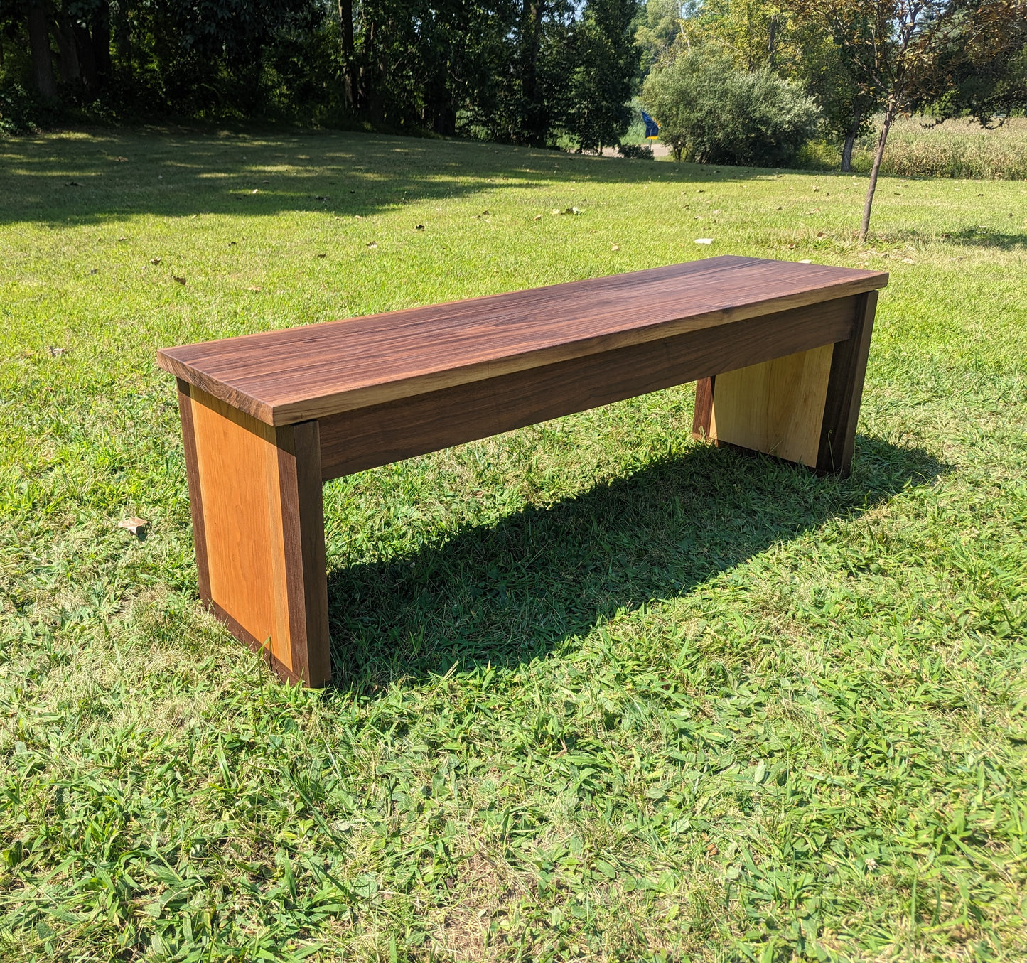 Walnut and Cherry Storage Bench