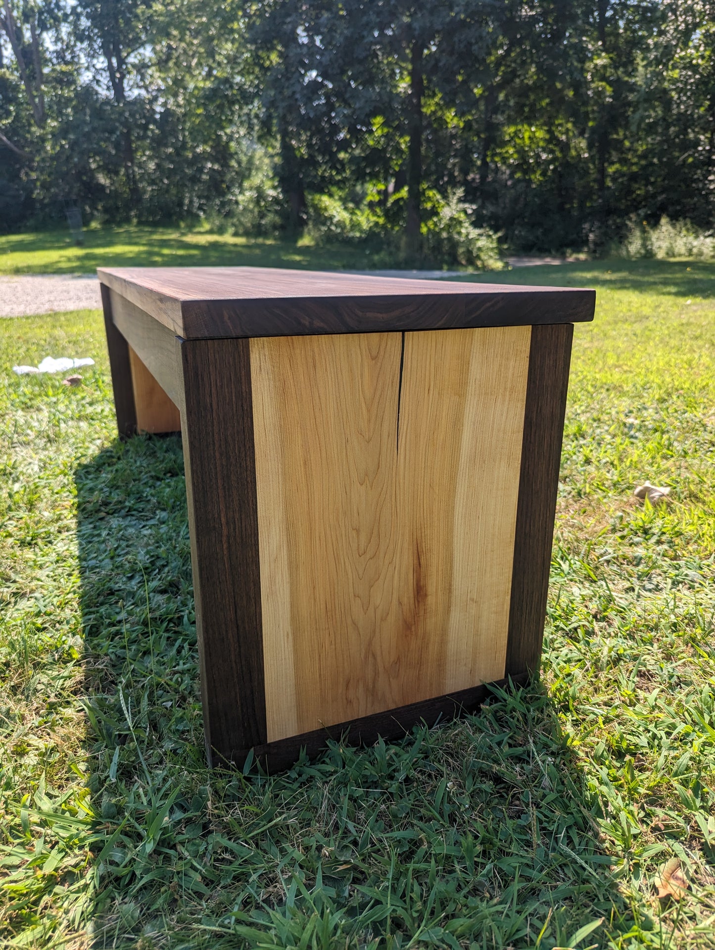 Walnut and Cherry Storage Bench