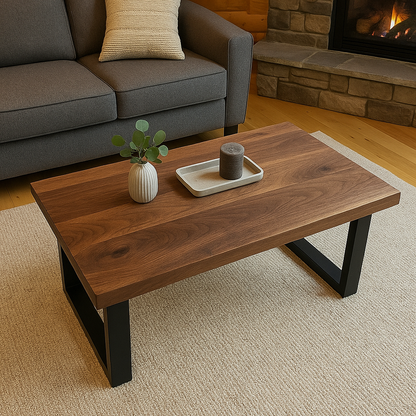 The Barrett; Modern Walnut Coffee Table
