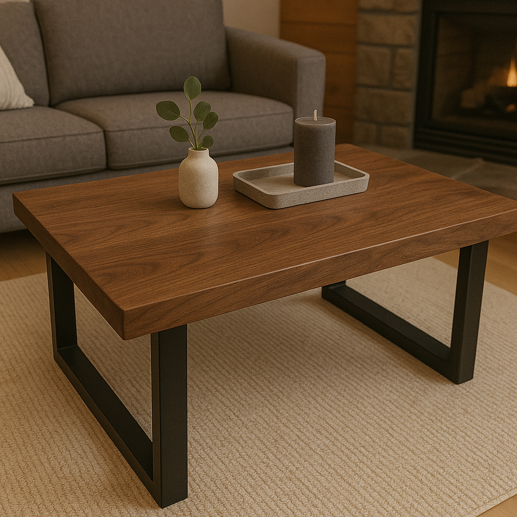 The Barrett; Modern Walnut Coffee Table