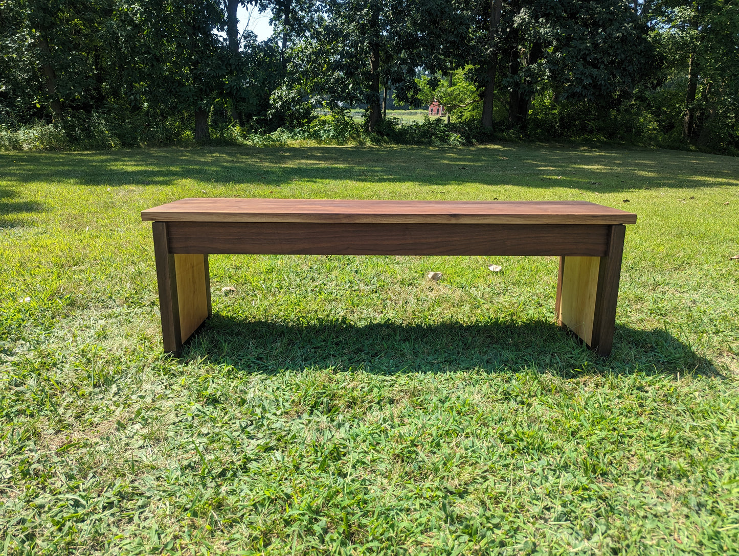 Walnut and Cherry Storage Bench