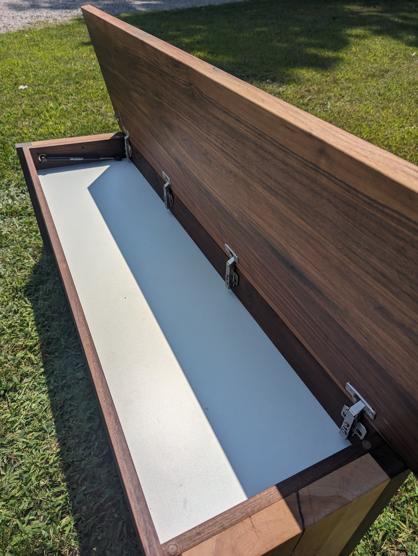 Walnut and Cherry Storage Bench