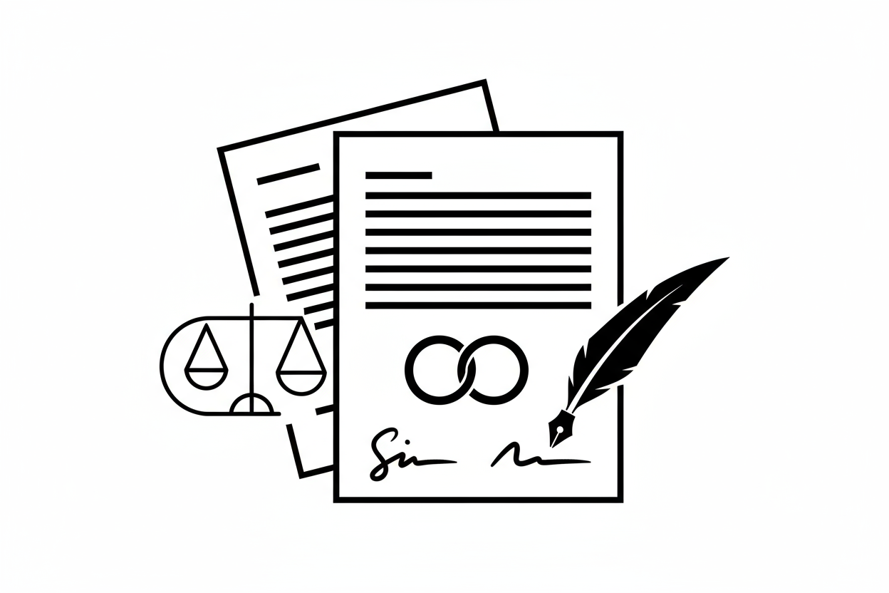 black and white contract graphic