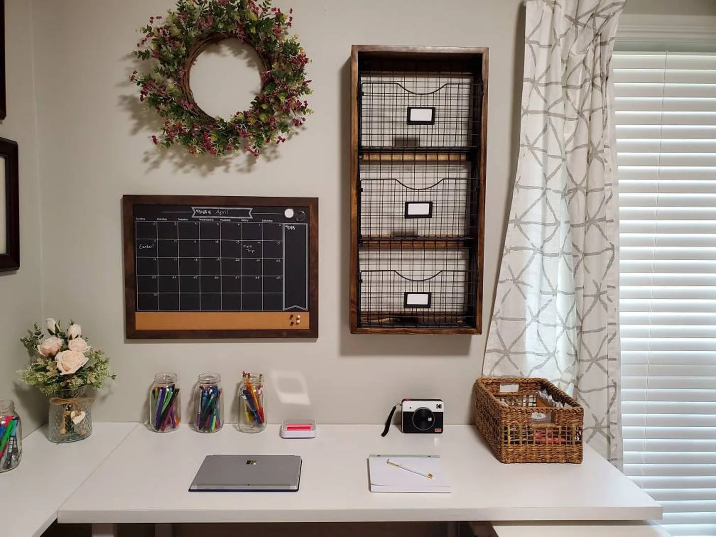 Organizer-Shelf-Files-Rustic-Wood